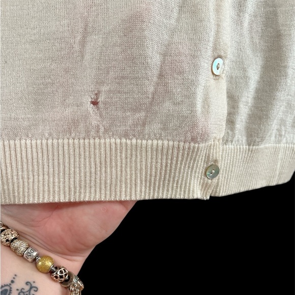 Mango Off-White Button-Up Sweater - Size Small - Picture 6 of 6